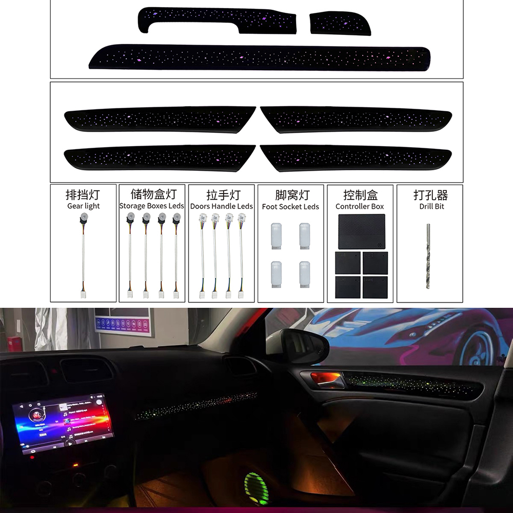 Led Ambient Interior Car Lights App Control - Car Interior Lighting Upgrade LED Ambient