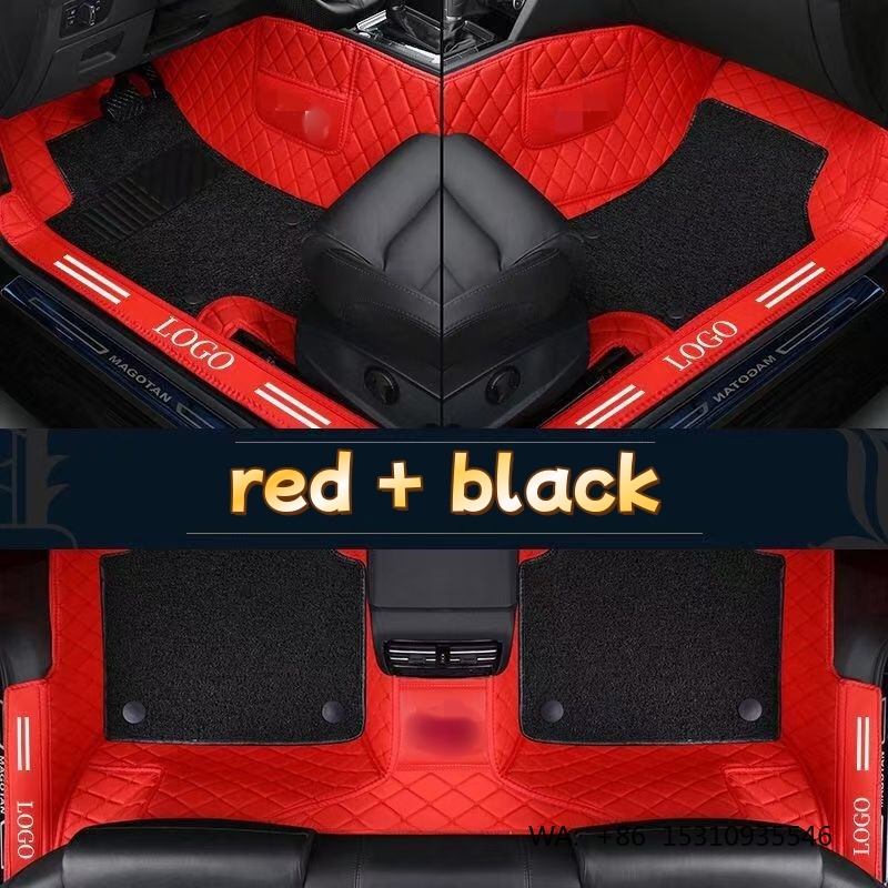 Car Floor Mats Universal Waterproof Leather - Luxury PVC Leather Full Coverage Waterproof