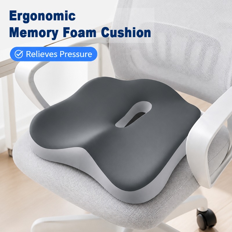 Memory Foam Car Neck Pillow Lumbar Support - 1 Pcs Ergonomic Memory Foam Seat