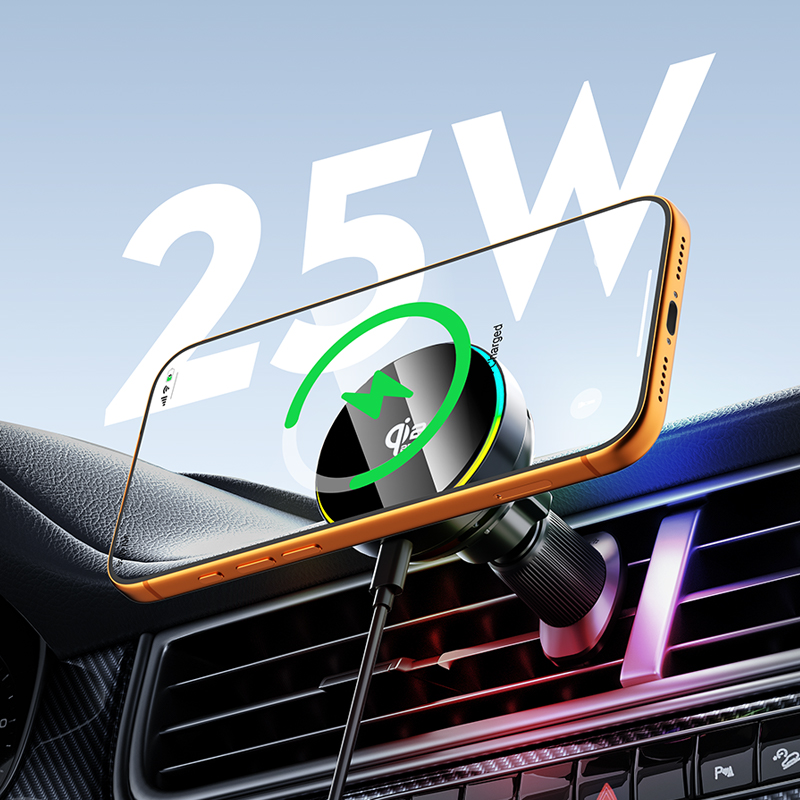 qi2.2 25W Car Wireless Charger - Magnetic Phone Holder For Car Vent ulasan dan harga
