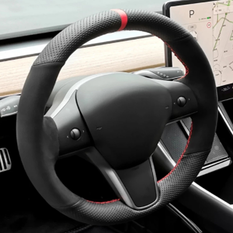 Hand-stitched Anti-Slip Carbon - Car Steering Wheel Cover Anti Slip Breathable ulasan dan harga