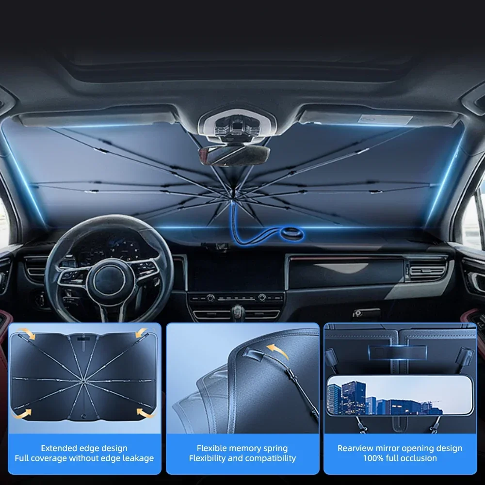 Car Windshield Sunshade Foldab - Car Sunshade Windshield Umbrella Foldable ulasan dan harga
