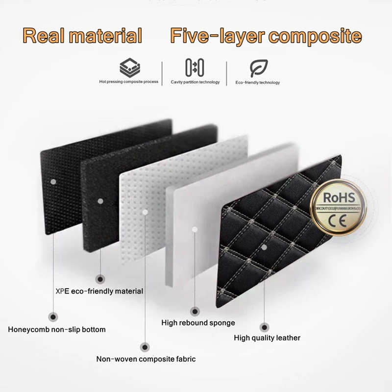 Car Floor Mats 5Pcs Universal  - Car Floor Mats Universal Waterproof Leather ulasan dan harga