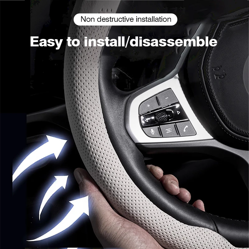 Compatible with Cupra Tavascan - Car Steering Wheel Cover Anti Slip Breathable ulasan dan harga