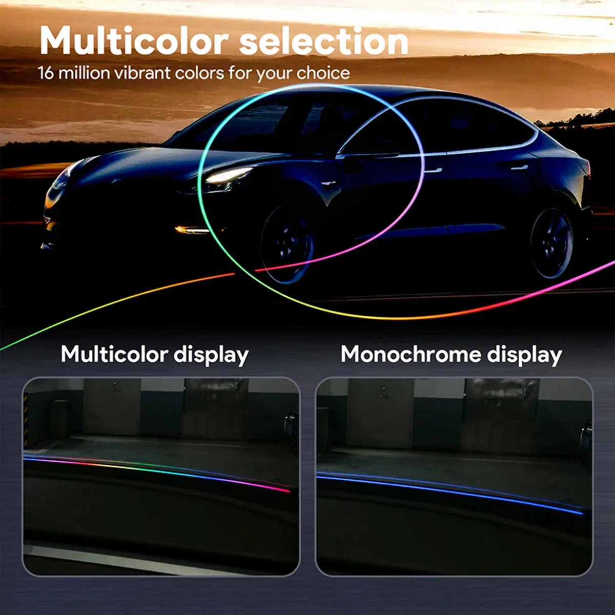 140/150CM LED Car Ambient Ligh - Led Ambient Interior Car Lights App Control ulasan dan harga