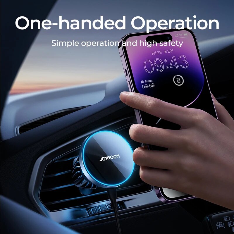 Joyroom Magnetic Car Phone Mou - Wireless Car Charger Mount Fast Charging ulasan dan harga