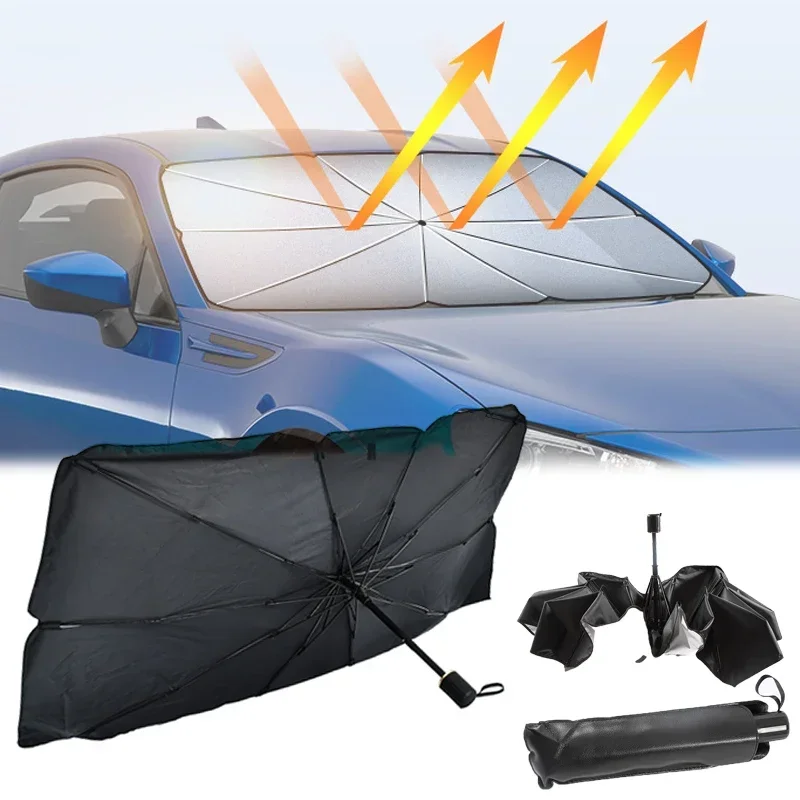 Car Windshield Sun Shade, Fold - Car Sunshade Windshield Umbrella Foldable ulasan dan harga