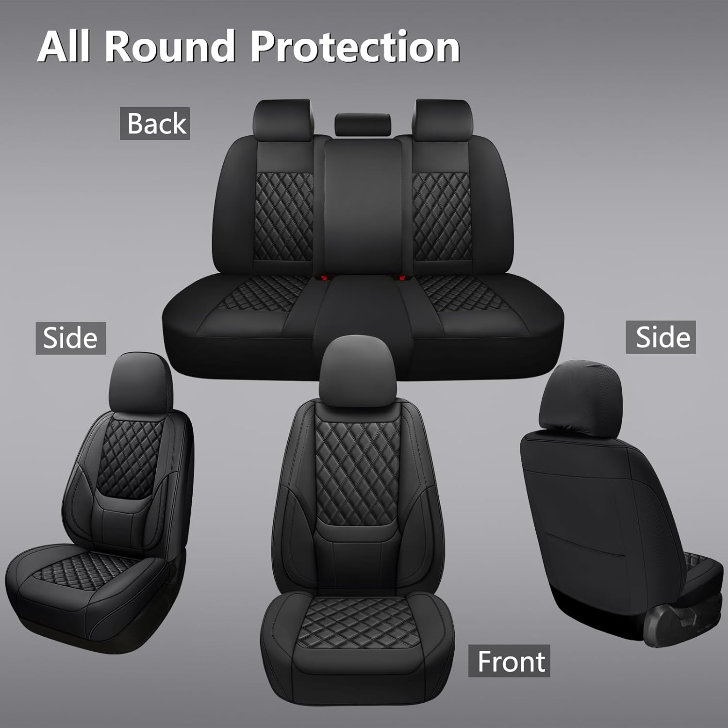 Wholesale Universal Faux Leath - Leather Car Seat Covers Full Set Universal ulasan dan harga