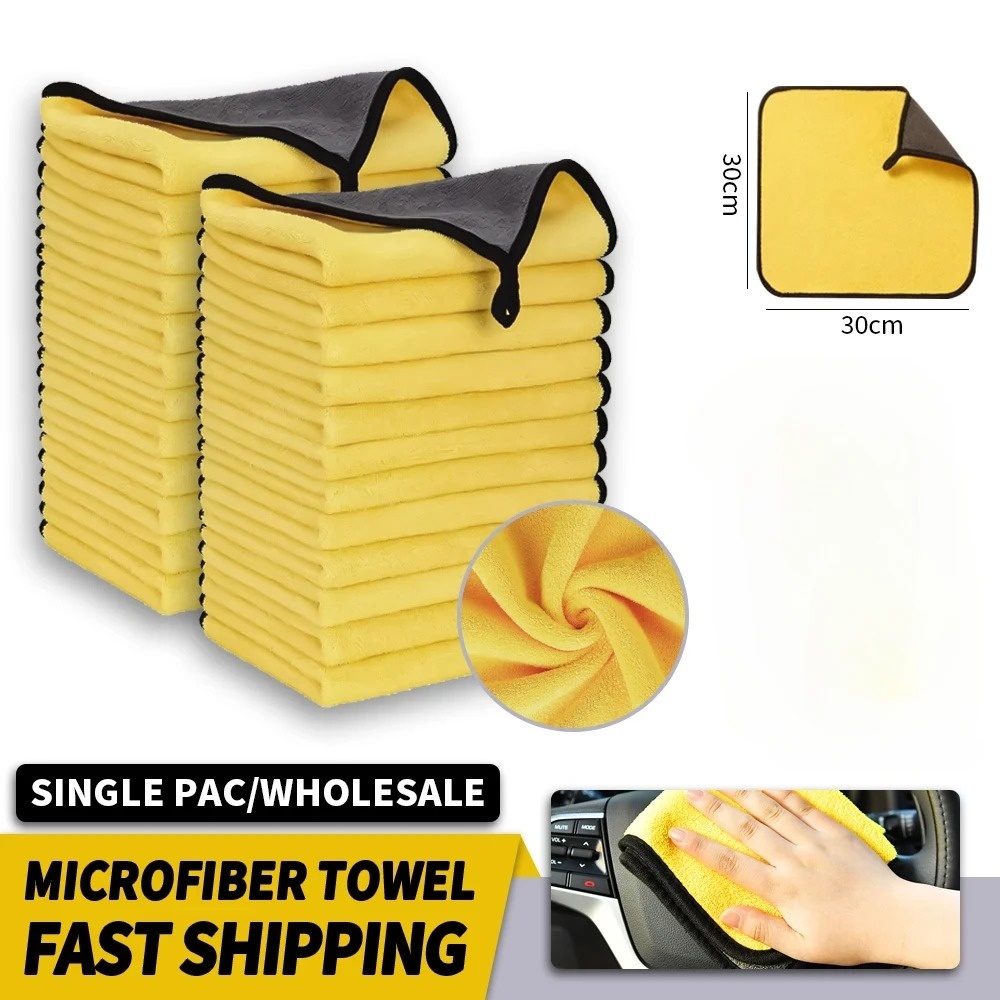 Wholesale Double Sides Car Mic - Microfiber Car Drying Towel Super Absorbent ulasan dan harga