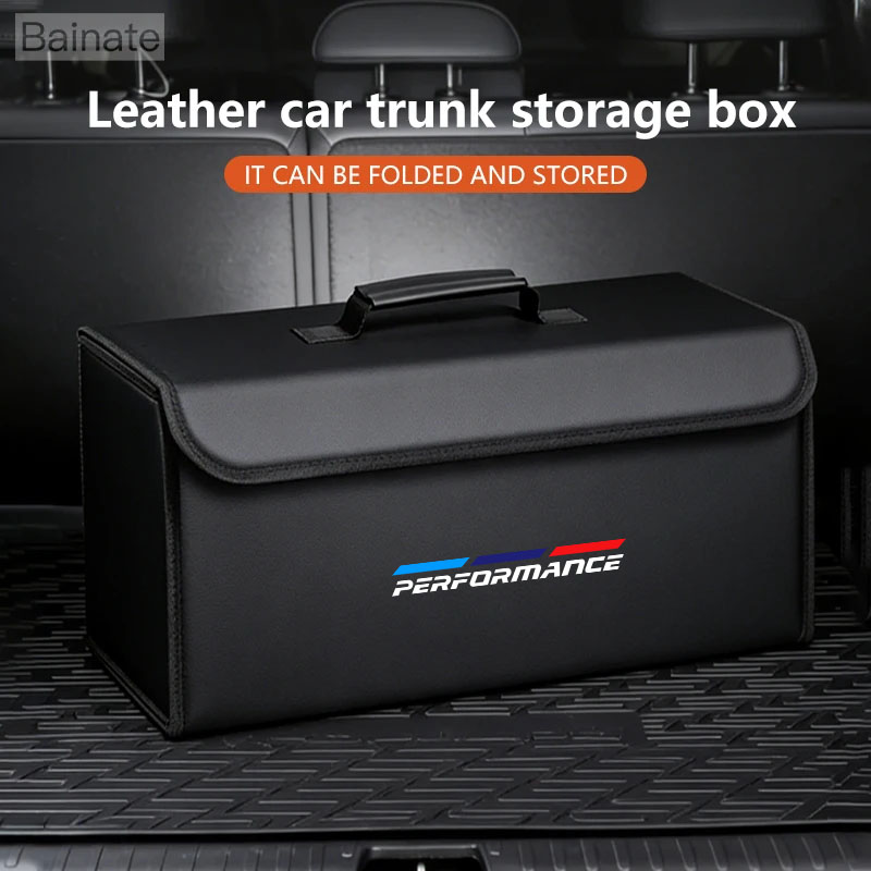 Car Leather Trunk Organizer Fo - Car Trunk Organizer Foldable Storage Box ulasan dan harga