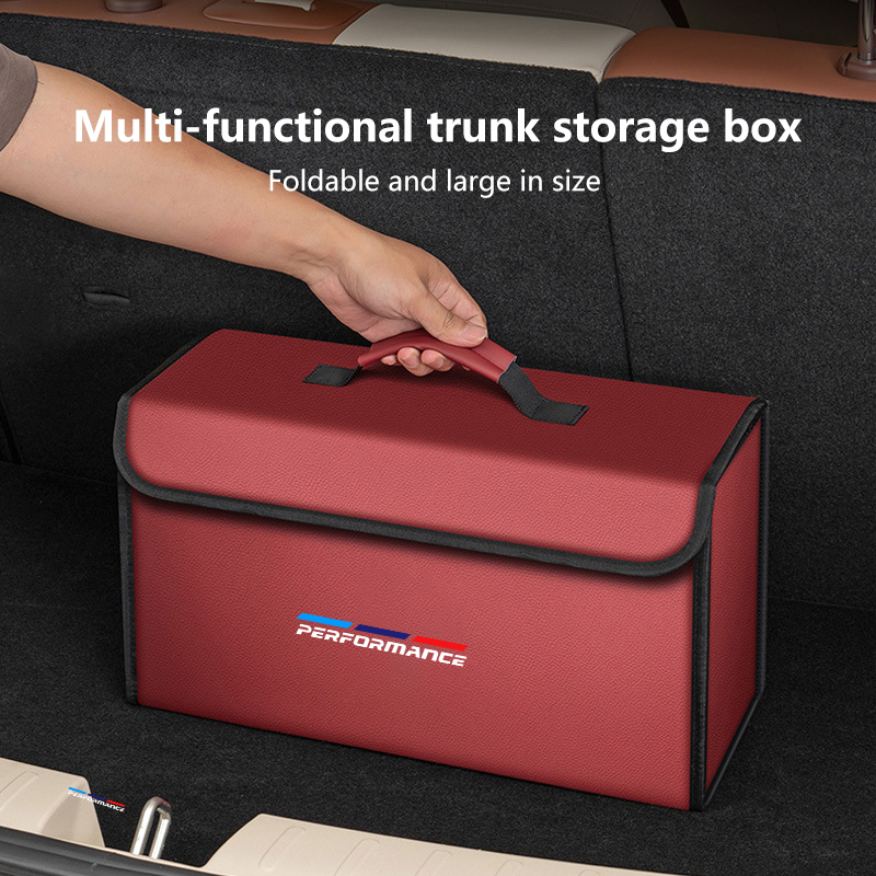 Car Leather Trunk Organizer Fo - Car Trunk Organizer Foldable Storage Box ulasan dan harga