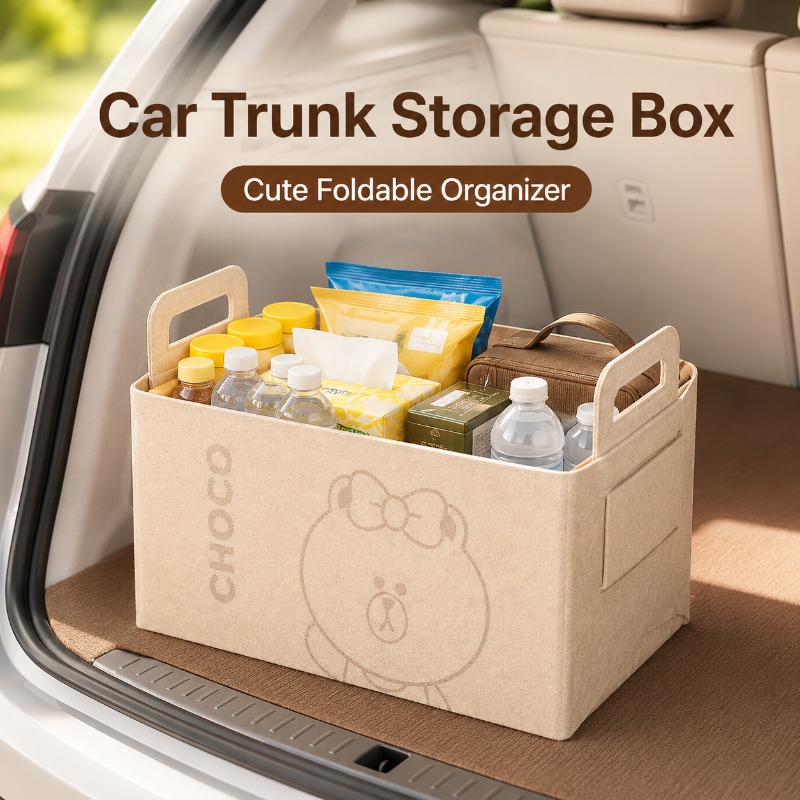 20L Large Felt Trunk Organizer - Car Trunk Organizer Foldable Storage Box ulasan dan harga