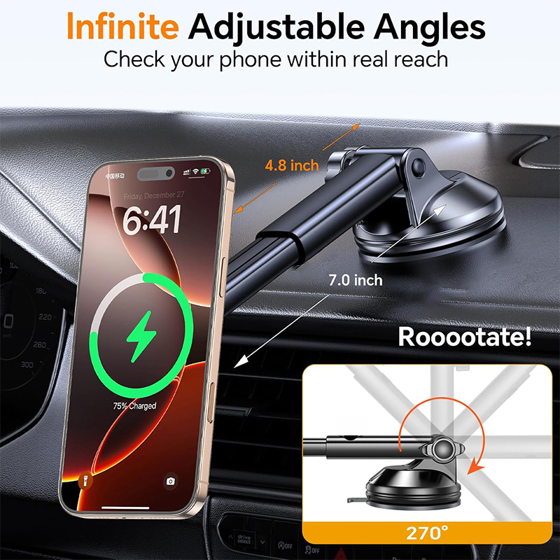 UYUXIO 15W Fast Charging Winds - Wireless Car Charger Mount Fast Charging ulasan dan harga