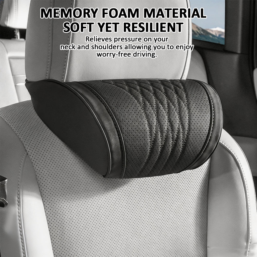 Luxurious Memory Foam Car Head - Memory Foam Car Neck Pillow Lumbar Support ulasan dan harga