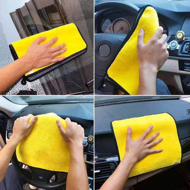 1-20pcs Thicken Microfiber Clo - Microfiber Car Drying Towel Super Absorbent ulasan dan harga