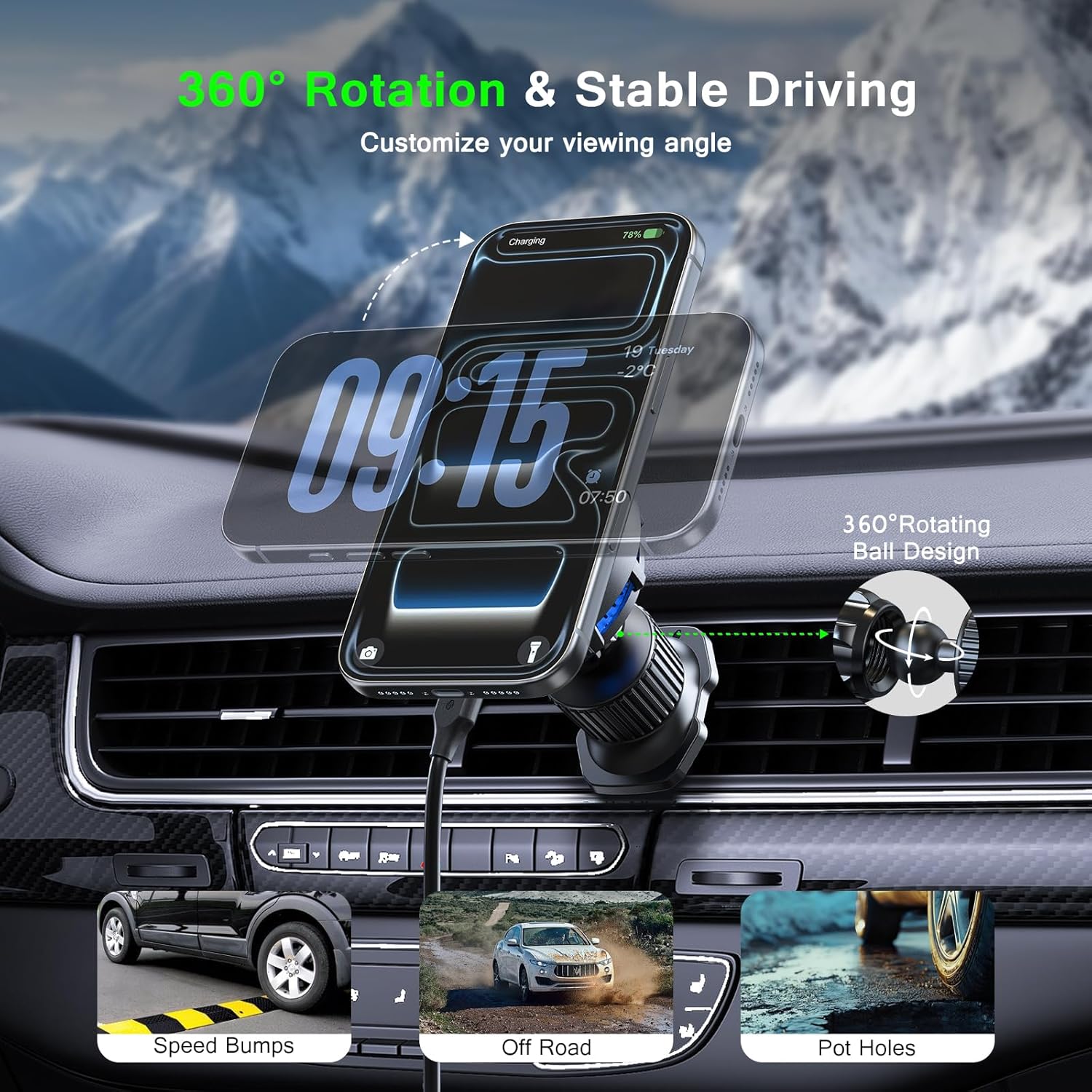 UYUXIO Consumer Electronics Ma - Magnetic Phone Holder For Car Vent ulasan dan harga