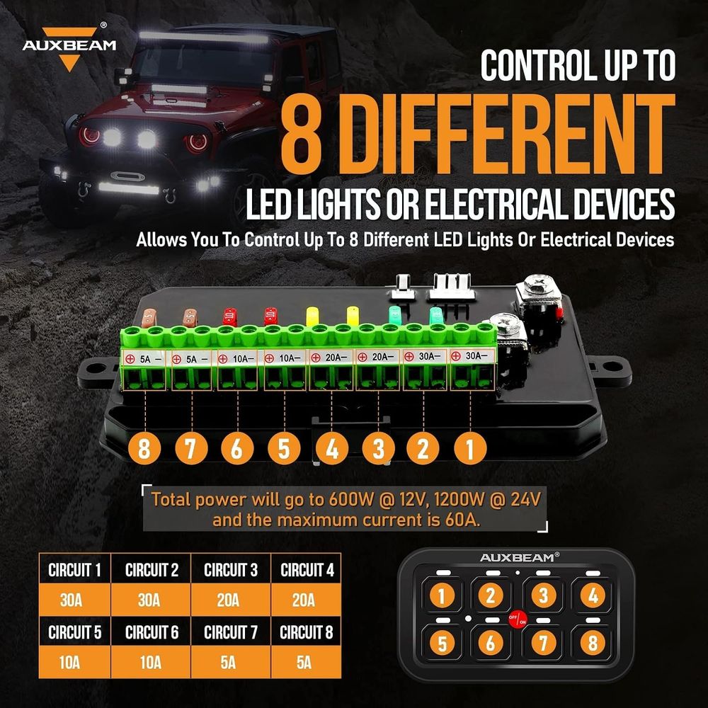 8 Gang Switch Panel BA80 Autom - Car Electronics ulasan dan harga