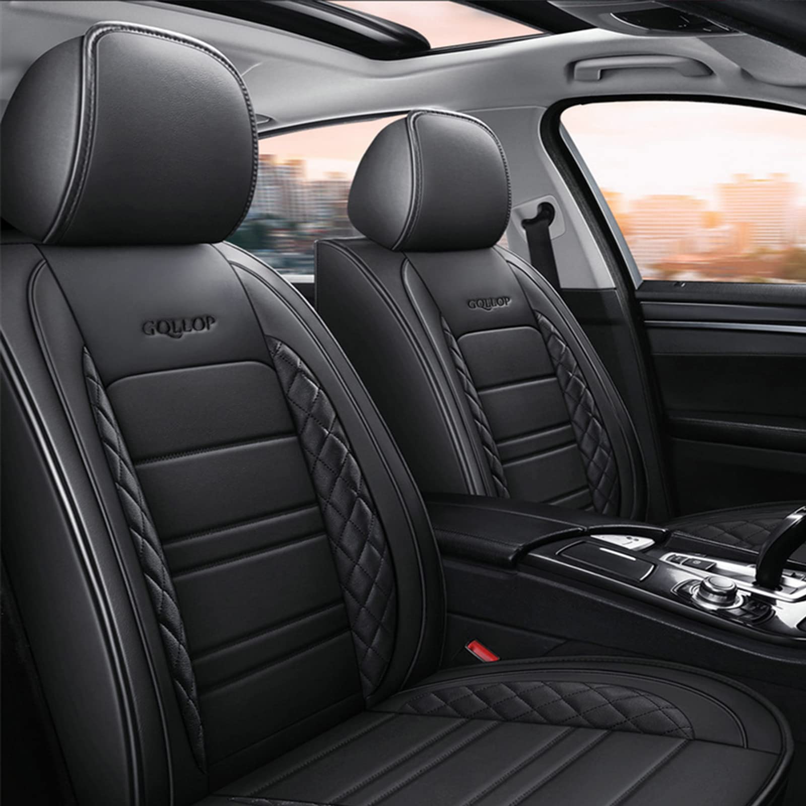 Auto Seat Cushion Cover,PU Lea - Leather Car Seat Covers Full Set Universal ulasan dan harga