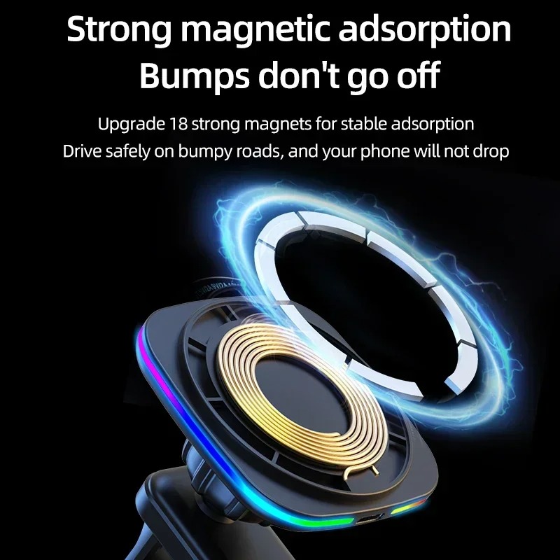 15W Magnetic Car Wireless Char - Magnetic Phone Holder For Car Vent ulasan dan harga