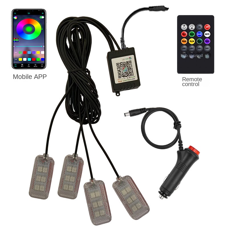 Neon Dual control LED Car Inte - Led Ambient Interior Car Lights App Control ulasan dan harga