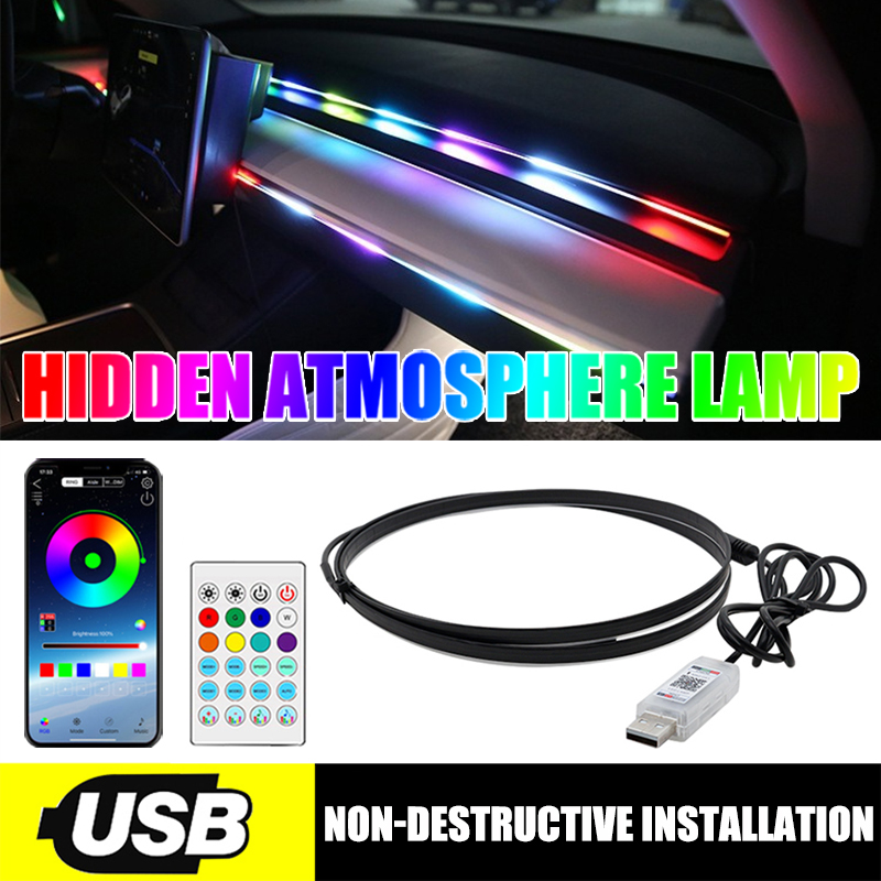 Car LED Ambient Light 64 Color - Led Ambient Interior Car Lights App Control ulasan dan harga
