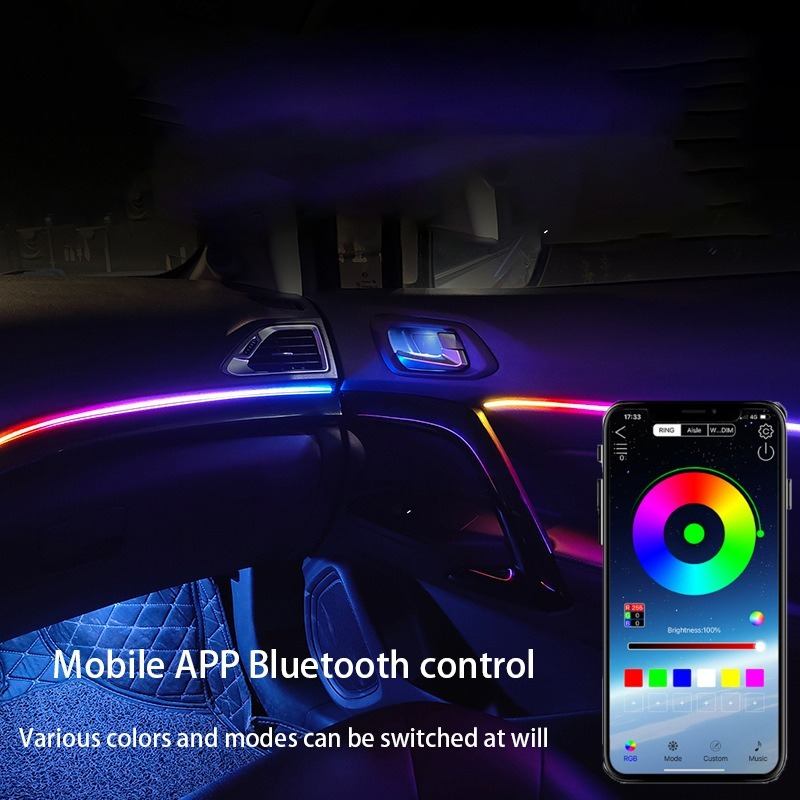 Car LED Ambient Light 64 Color - Led Ambient Interior Car Lights App Control ulasan dan harga