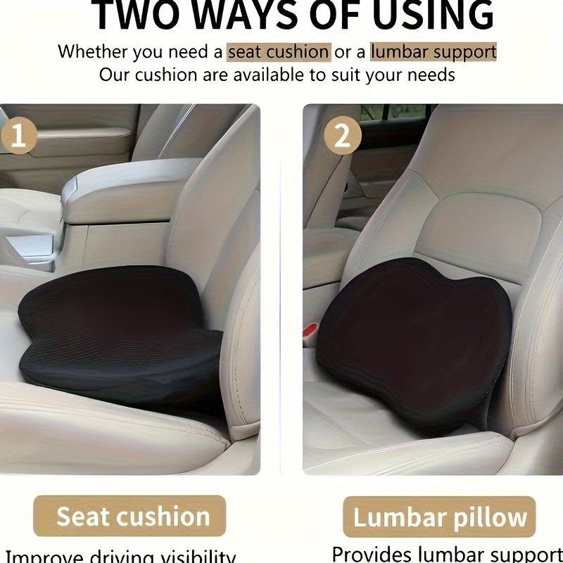 2-in-1 Car Seat Cushion Lumbar - Memory Foam Car Neck Pillow Lumbar Support ulasan dan harga